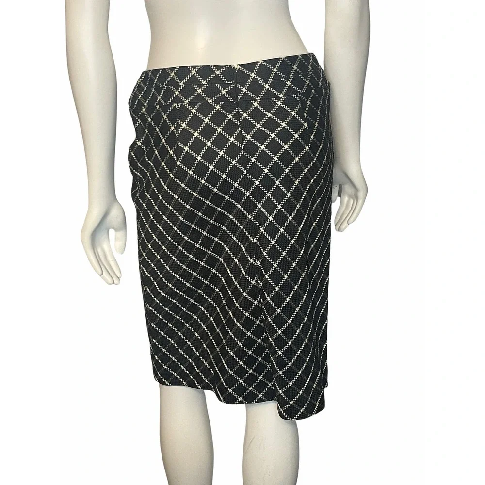 Antonio Melani‎ black & white silk skirt 2